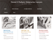 Tablet Screenshot of dentalandpodiatricmalpractice.com